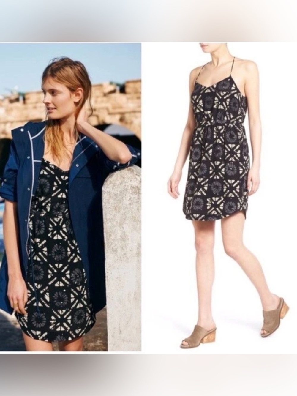 MADEWELL Silk Starview Batik
Medallion Grid Cami Tank Dress